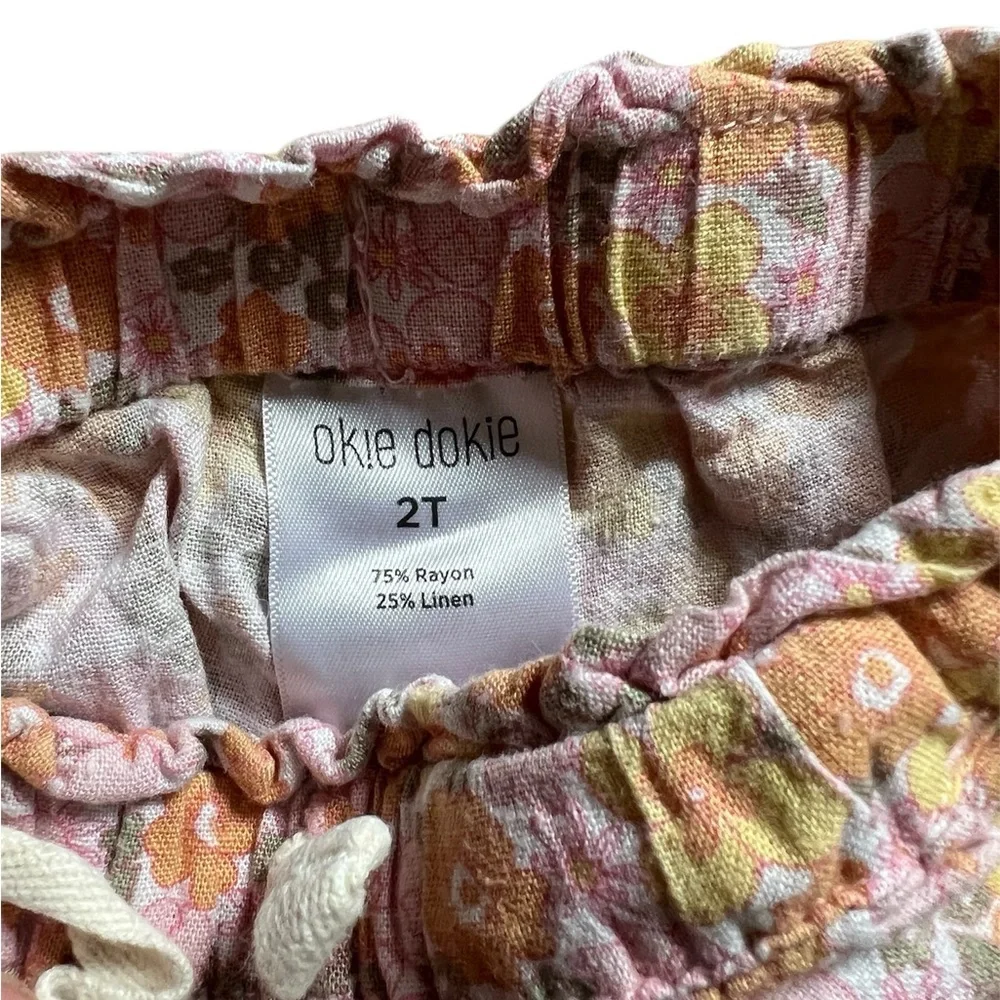Okie Dokie Floral Wide Leg Pants | 2T